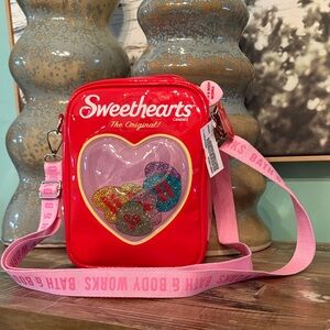 NWT Bath & Body Works Sweethearts Red and Pink Heart Crossbody Bag